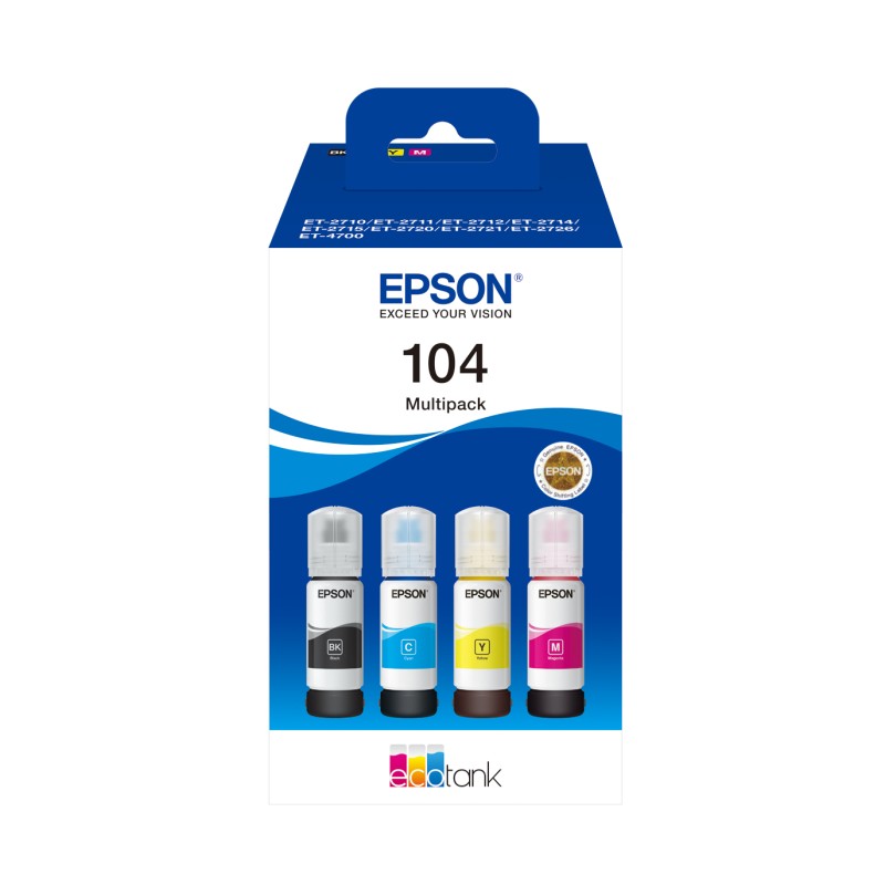 Cartuccia Originale Epson 104 Ecotank C13T00P640 Multipack