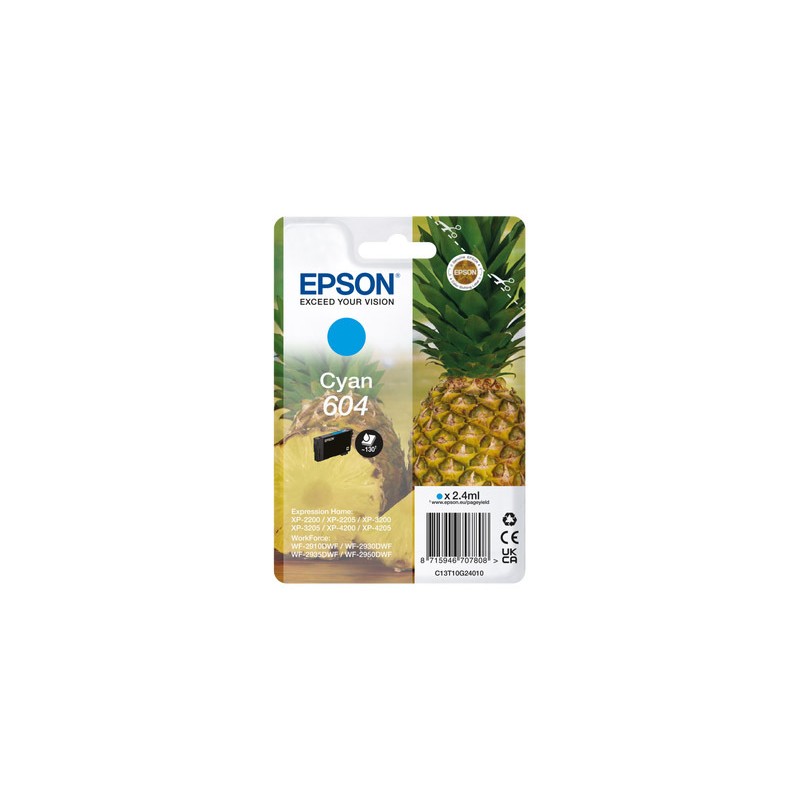 Cartuccia Originale Epson 604 Ciano C13T10G24010