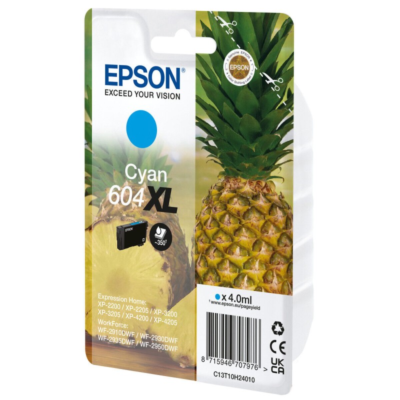 Cartuccia Originale Epson 604 XL Ciano C13T10H24010