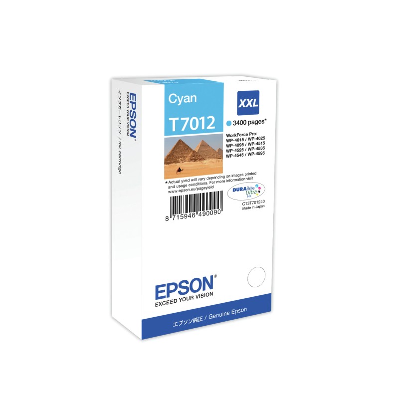 Cartuccia Originale Epson T7012 XXL Ciano