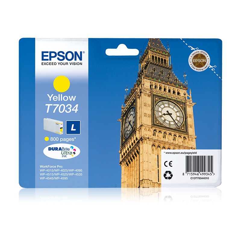 Cartuccia Originale Epson T7034 Gialla