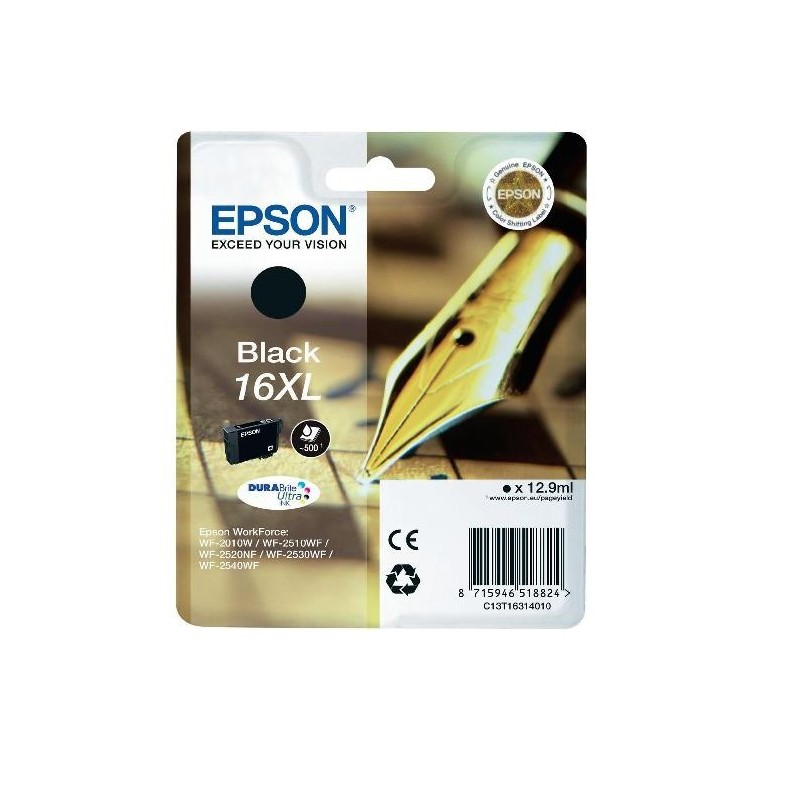 CARTUCCIA ORIGINALE EPSON T1631XL C13T16314010 NERA