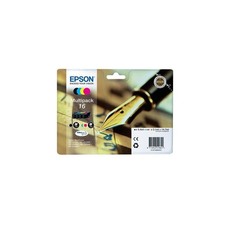 CARTUCCIA ORIGINALE EPSON T1626 C13T16264010 MULTIPACK