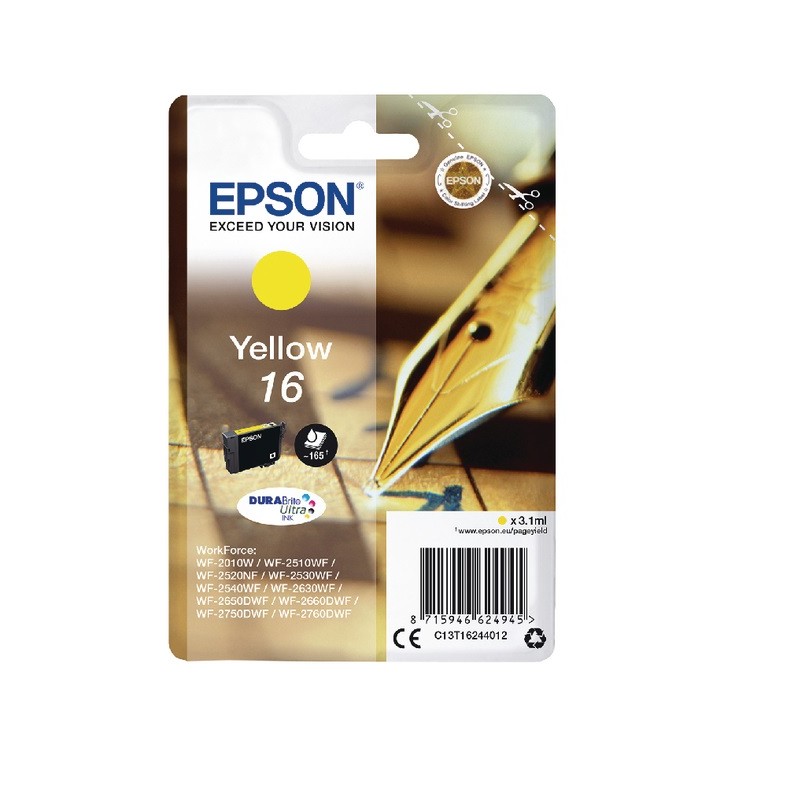 CARTUCCIA ORIGINALE EPSON T1624 C13T16244012 GIALLA