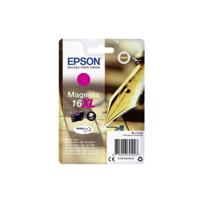 CARTUCCIA ORIGINALE EPSON T1633XL C13T16334012 ) MAGENTA