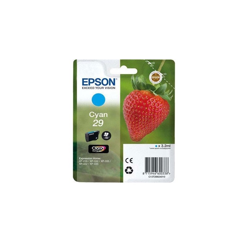 CARTUCCIA ORIGINALE EPSON 29 (C13T29824012) CIANO