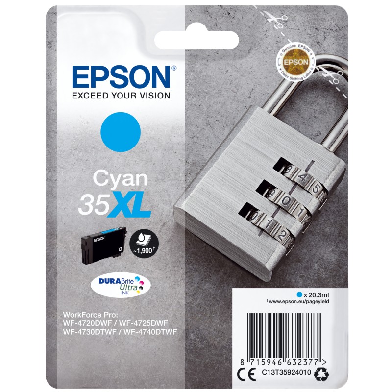 CARTUCCIA ORIGINALE EPSON T3592 C13T35924010 CIANO