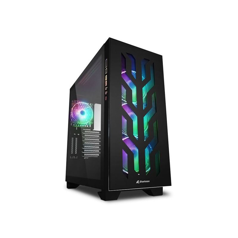 CASE Sharkoon GAMING CA300T SHARK BLACK ATX NERO RGB NO ALIMENTATORE