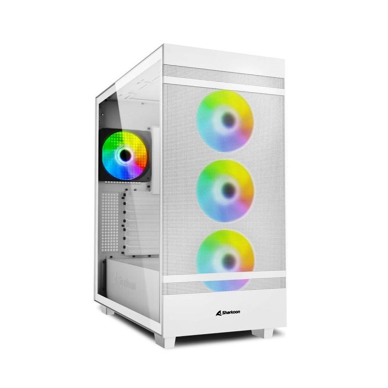 CASE Sharkoon GAMING REBEL C50 WHITE RGB ATX BIANCO NO ALIMENTATORE