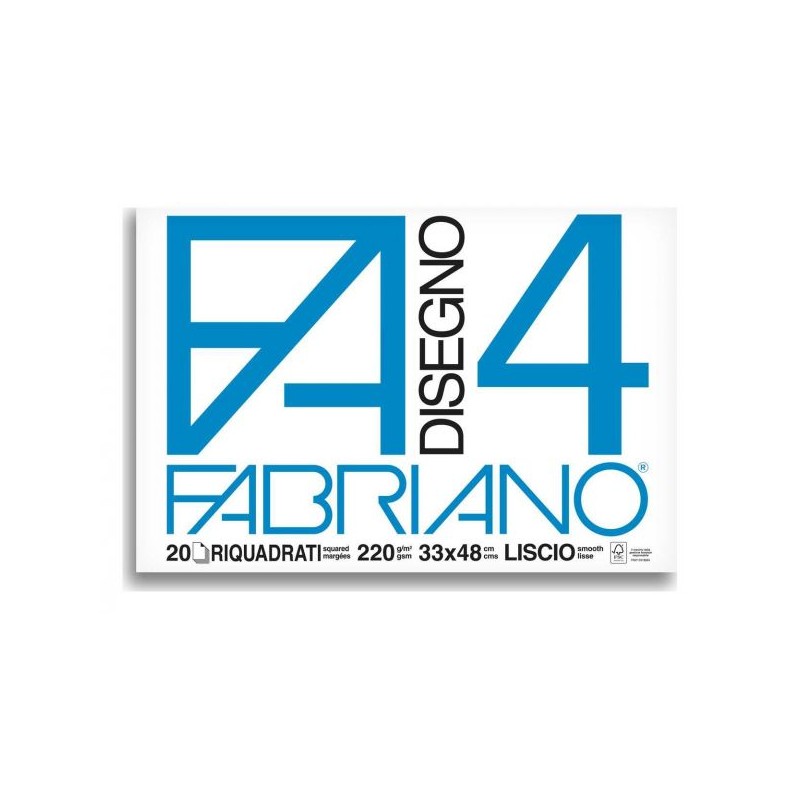 Blocco Fabriano F4 33x48 riquadrato 20fg