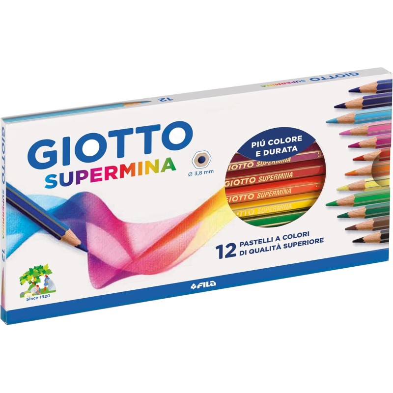 Pastelli GIOTTO Supermina a 12 FILA