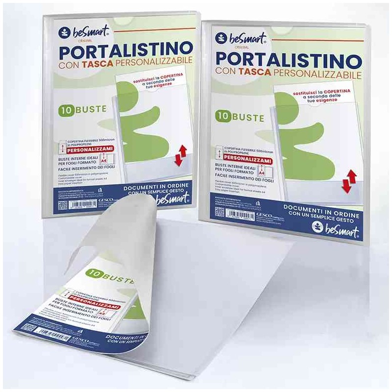 PORTALISTINO CON TASCA PERSONALIZZABILE 10 FOGLI (01310049)