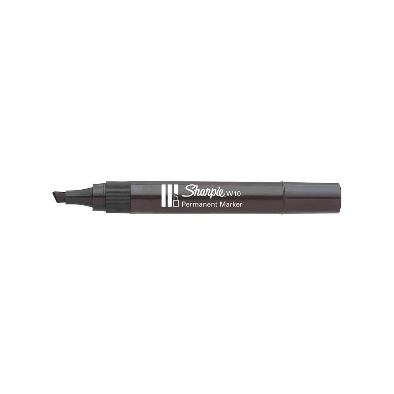 Marcatore permanente Sharpie W10 punta a scalpello 5 mm Nero CONF 12 PZ