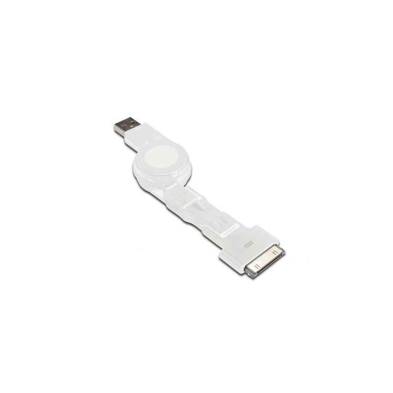 CAVO DOCK 3 IN 1 RETRAIBILE USB 2.0 + CONNETTORI 30PIN MICRO USB E MINI USB