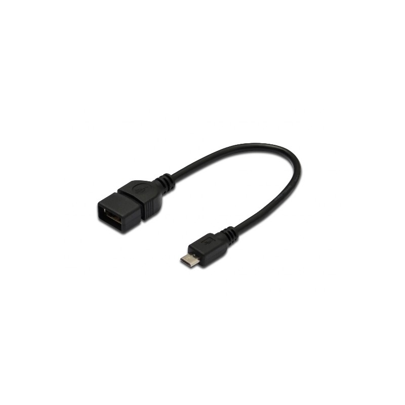 CAVO OTG USB FEMMINA A MICRO USB MASCHIO - 2O CM (AK300309002S)