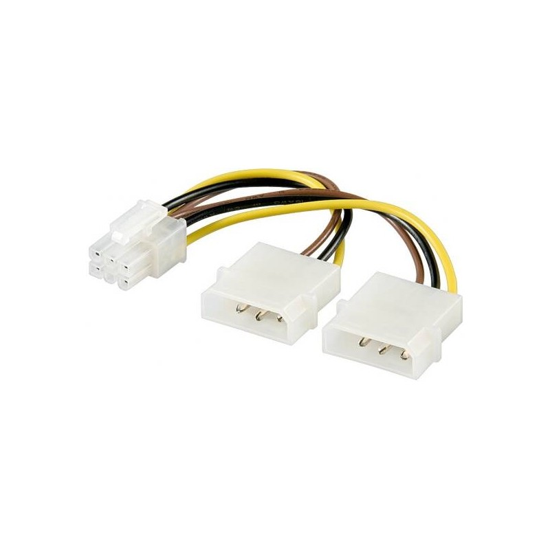 CAVO SDOPPIATORE ALIMENTAZIONE MOLEX A 6PIN PER SK VIDEO PCI-E (AKPCIP6)