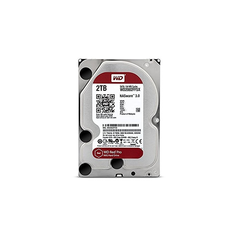 HARD DISK INTERNO 2TB WESTERN DIGITAL RED PRO NASWARE WD2002FFSX 3.5" SATA 3