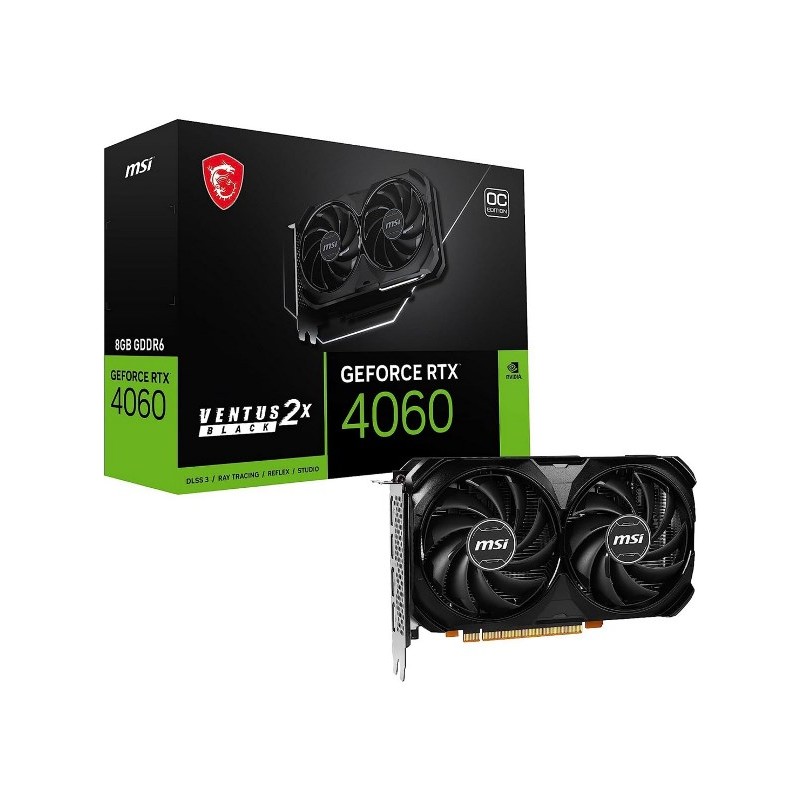 SCHEDA VIDEO GEFORCE RTX 4060 VENTUS 2X BLACK OC 8 GB (V516-004R)