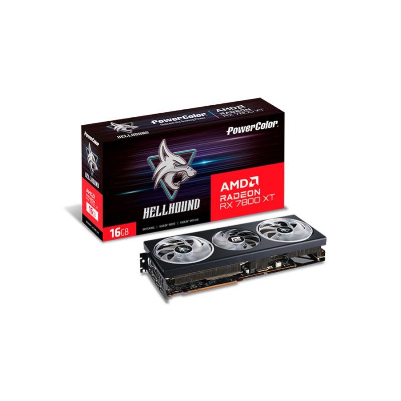 SCHEDA VIDEO POWER COLOR RADEON HELLHOUND RX7800 XT 16GB (16G-L/OC)