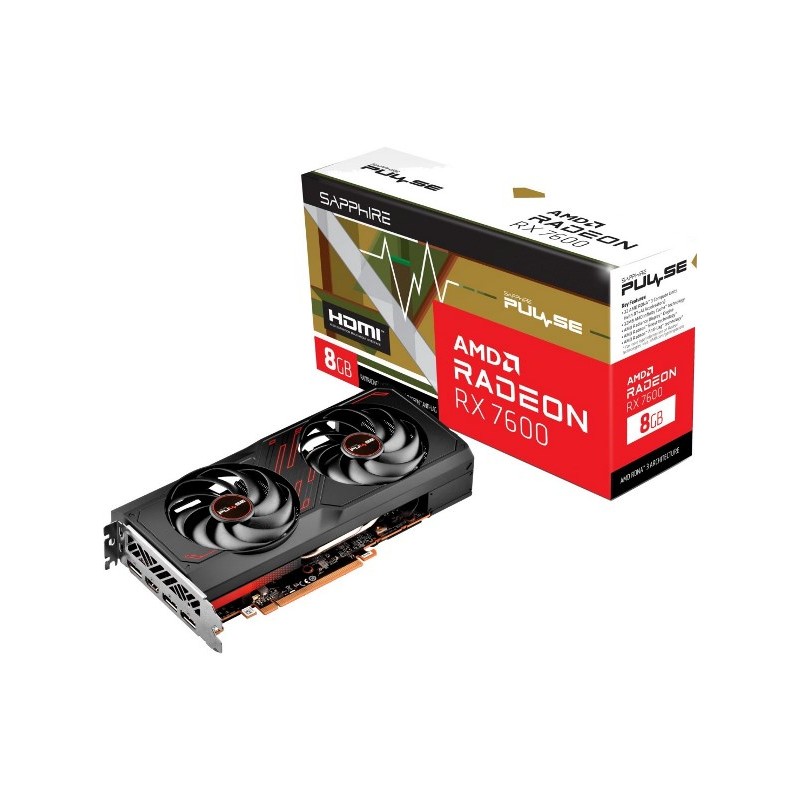 SCHEDA VIDEO SAPPHIRE RADEON RX7600 PULSE 8GB (11324-01-20G)