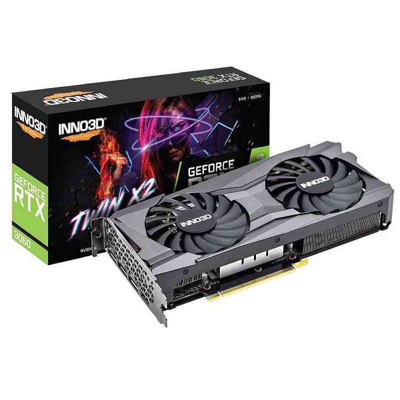 Scheda Video Inno 3d Geforce RTX 3060 TWIN X2 8 GB (N30602-08D6-11902130)