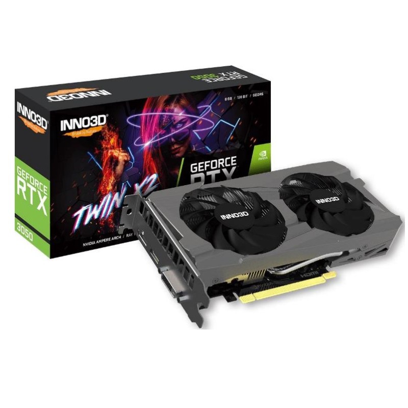 SCHEDA VIDEO INNO3D RTX 3050 TWIN X2 8 GB (N30502-08D6-1711VA41)