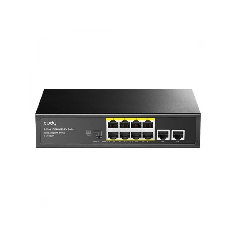 SWITCH RETE Cudy 8 PORTE POE + 2 PORTE UPLINK 10/100MBPS 120W (FS1010P)