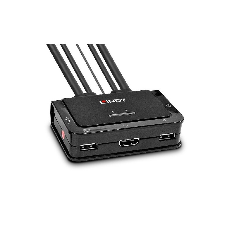 Switch KVM HDMI 4K30, USB 2.0 & Audio, 2 Porte