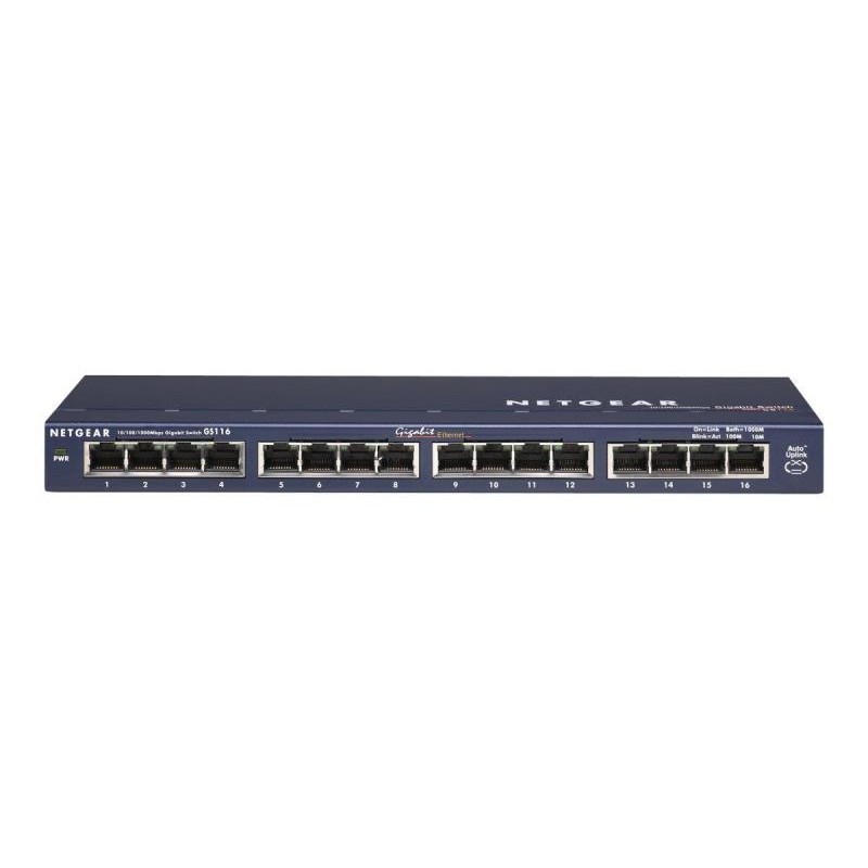 SWITCH RETE NETGEAR GS116GE 10/100/1000 16 PORTE