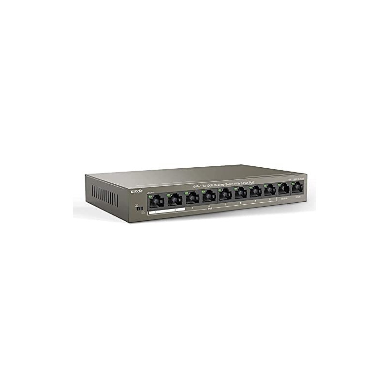 SWITCH TENDA 8P TEF1110P-8-63W F 10/100 PoE 2P DATA+NVR