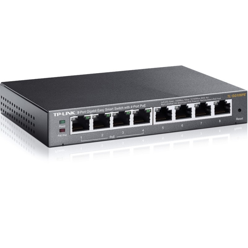 SWITCH RETE TP-LINK TL-SG108PE 10/100/1000 8 PORTE