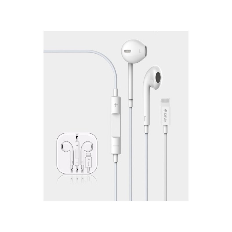 AURICOLARI DEELAP864W PER IPHONE LIGHTNING BIANCO