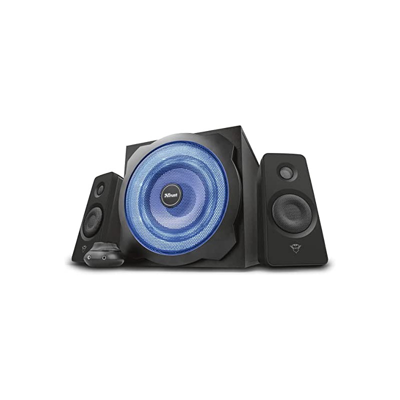 Trust Tytan Gaming Set Altoparlanti 2.1 con Subwoofer Illuminato LED Blu, Limited Edition, Nero