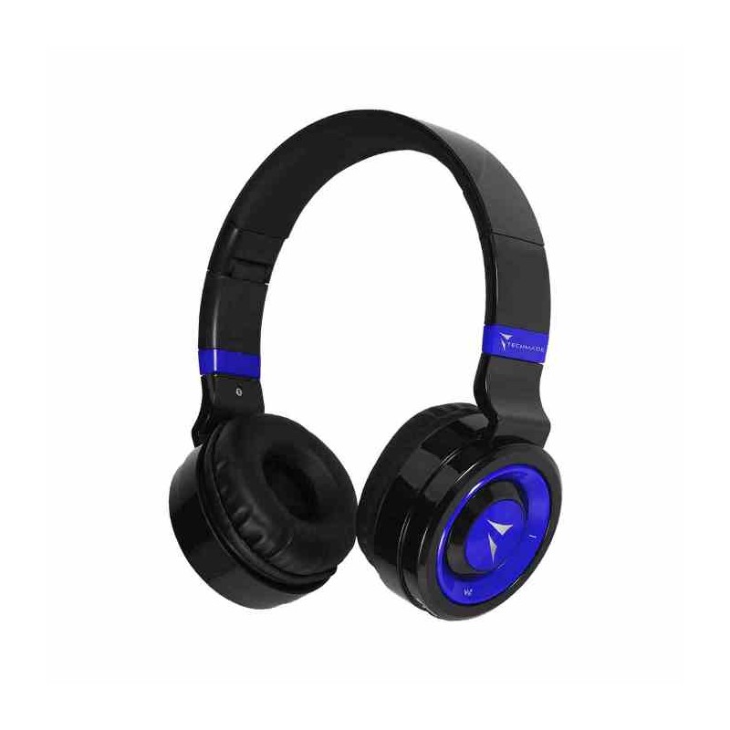 CUFFIA MICROFONO TM-046-BL WIRELESS BLU