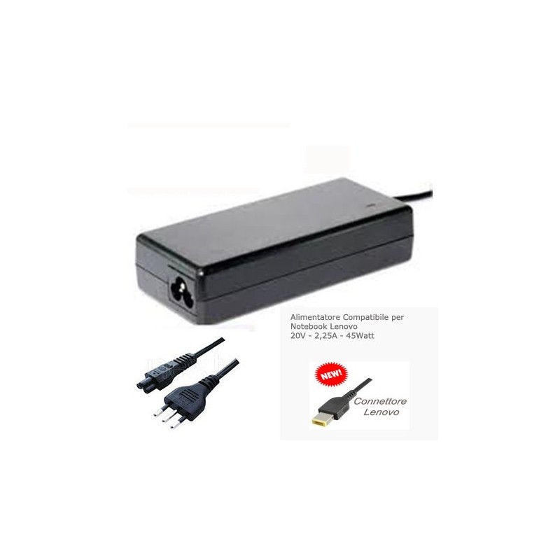 ALIMENTATORE 45W PER NB LENOVO 20V 2,25A (TC-7018)