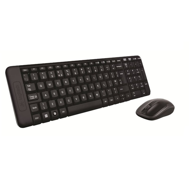 KIT TASTIERA + MOUSE LOGITECH MK220 WIRELESS NERA