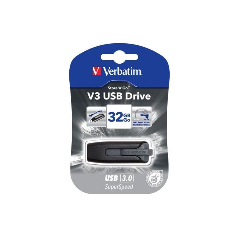 PEN DRIVE VERBATIM V3 STORE'N'GO 32GB USB3.0 (49173) NERA