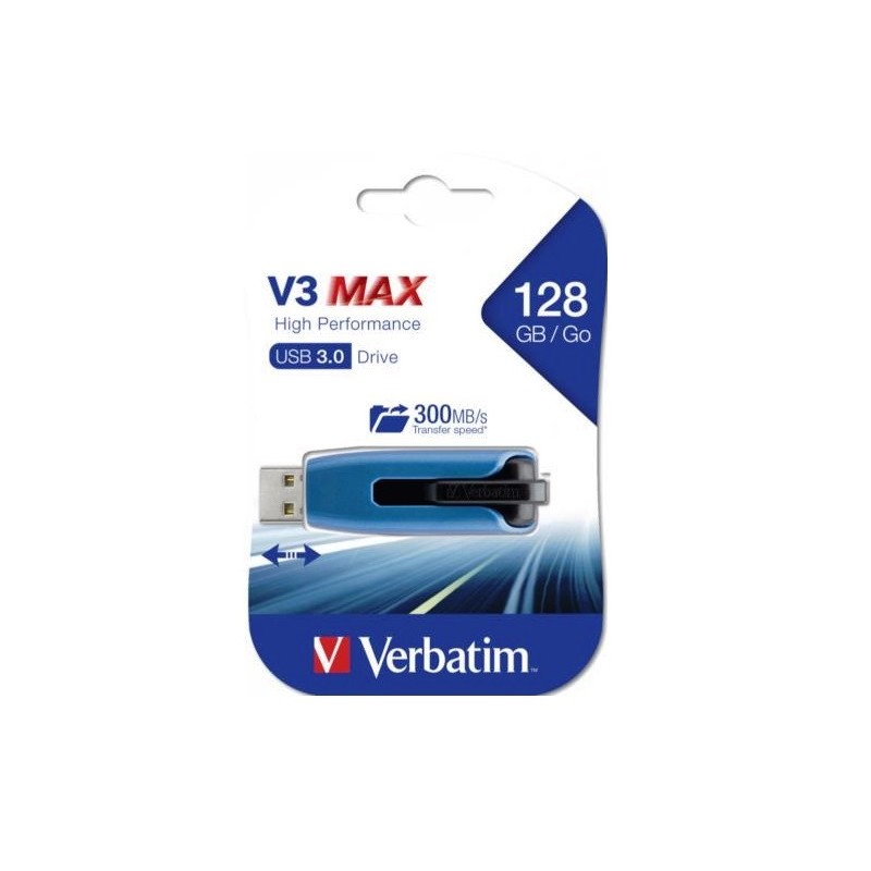 PEN DRIVE VERBATIM V3 MAX STORE'N'GO 128GB USB3.0 (49808) BLU