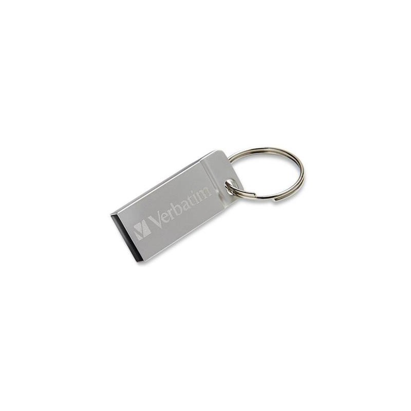 PEN DRIVE VERBATIM 64GB METAL EXECUTIVE USB 2.0 (98750) SILVER