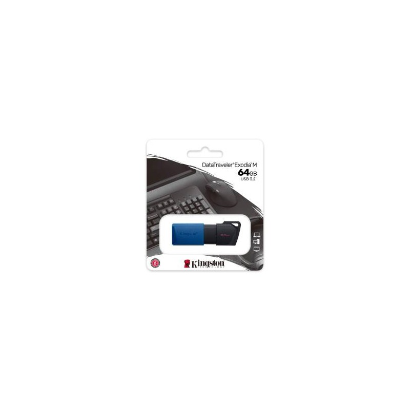 Pendrive Kingston USB-A 3.264GB DTXM/64GB Nero/Blu