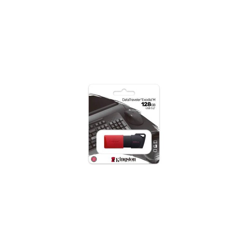 Pendrive Kingston 128GB DTXM/128GB USB-A 3.2 Nero/Rosso