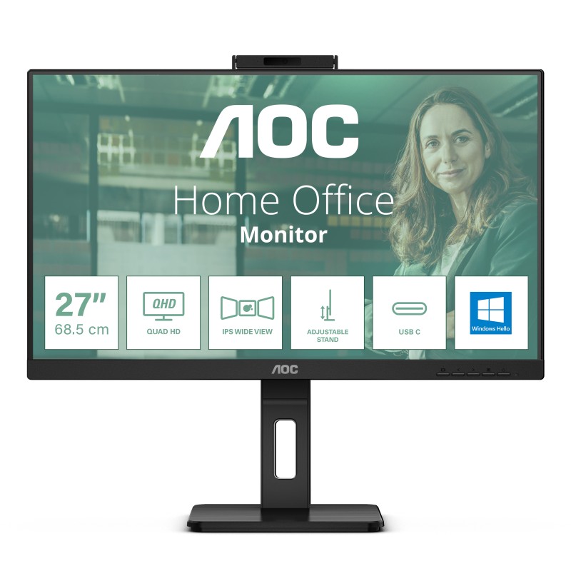 Monitor 23.8 AOC 24P3QW IPS FHD WEBCAM 2MP AUDIO