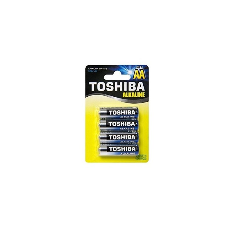 BATTERIE ALCALINE TOSHIBA STILO LR6 AA CONF.4 PZ (TOS6)