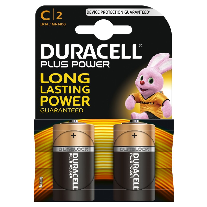 Batterie Duracell 1/2TORCIA C PLUS 100 conf 2 pz