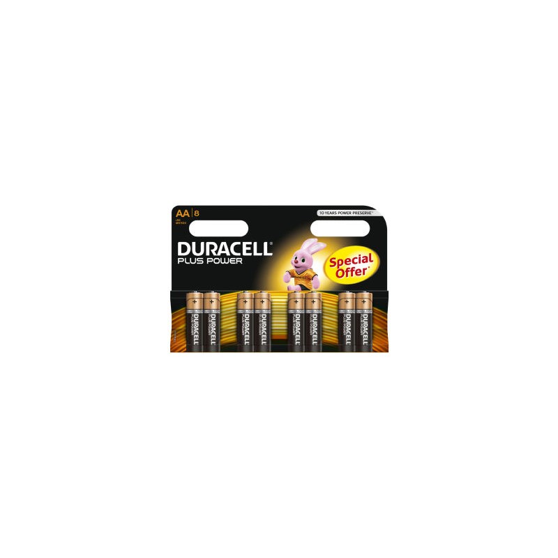 Batterie Duracell Stilo AA Plus 100 conf 8pz