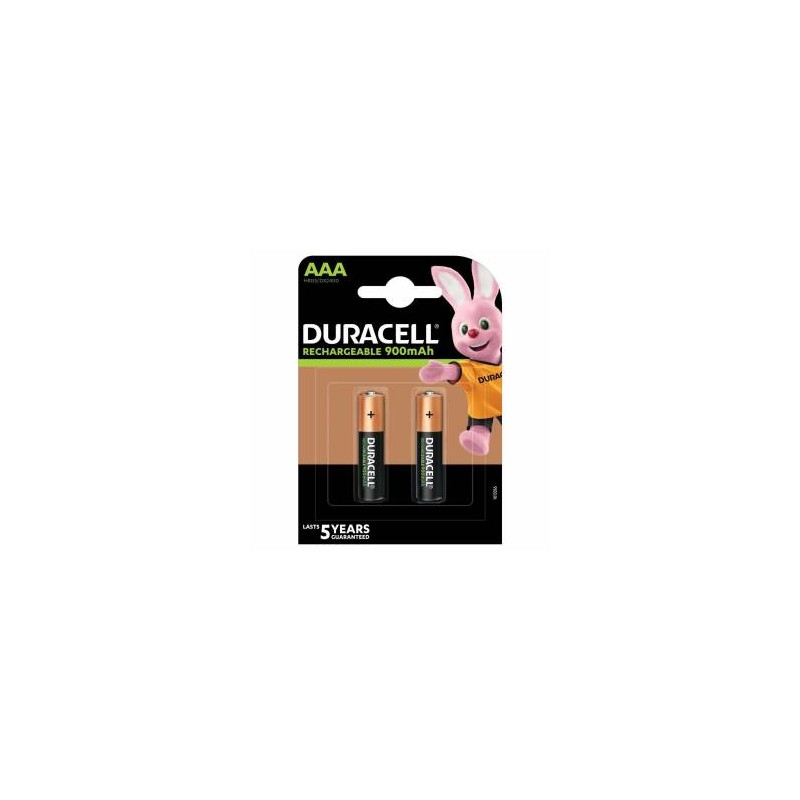 Batterie Duracell Ricaricabili Mini Stilo 900mAh HR03 DX2400 AAA 2pz