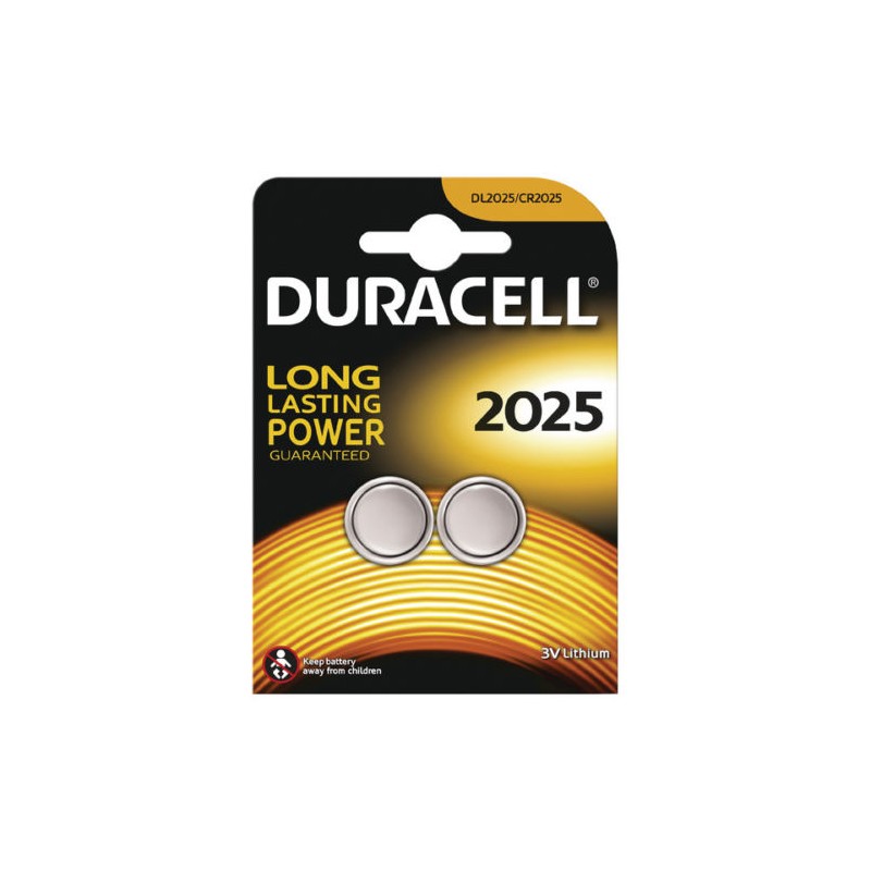 BATTERIE DURACELL CR2025 3V LITIO 2PZ