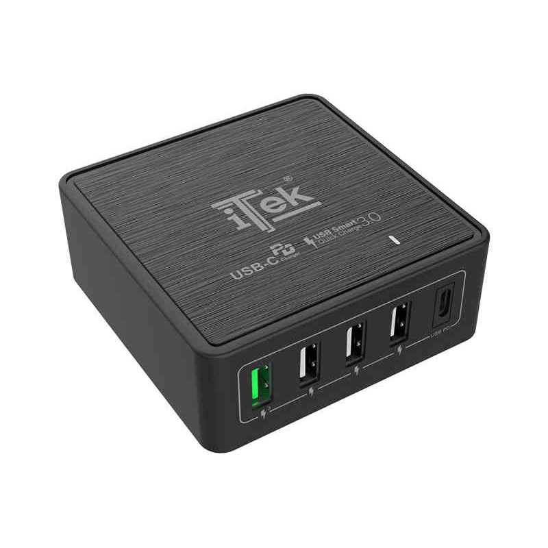 CARICABATTERIE DA TAVOLO itek CON 5 PORTE USB - 60W (ITSCT4UC60)