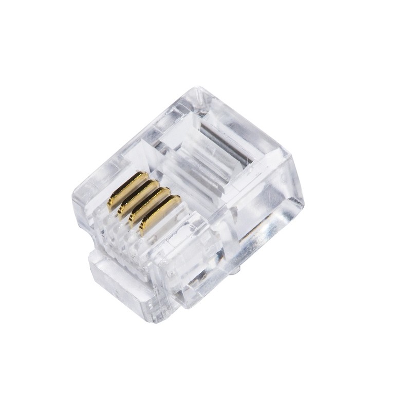 COONETTORE PLUG TELEFONICO RJ11 6P4C (CONF.100PZ) (LKPL64)