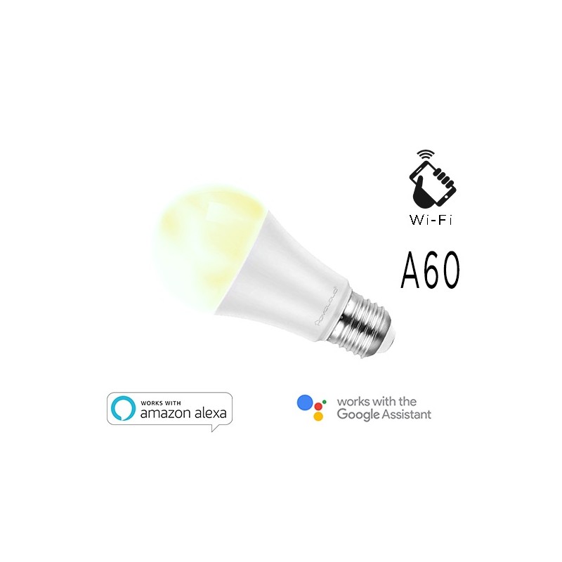 LAMPADA LED SMART EE-9WE2760 BIANCO E27 A60 DIMMERABILE WIFI - ALEXA E GOOGLE HOME